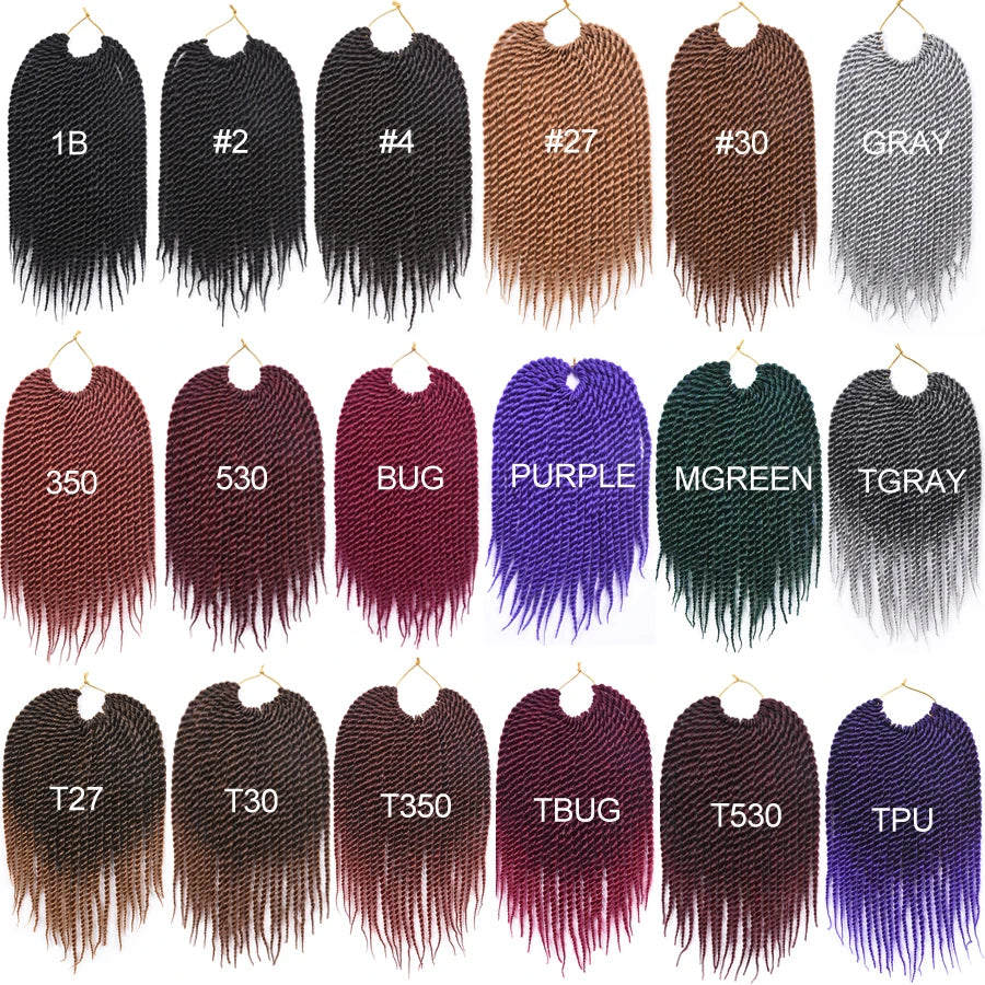 Extensions de cheveux au crochet TOMO, 22 mèches, 30, 35, 40, 45, 50, 55 cm, tresses au crochet, dégradé de couleur marron et bordeaux, extensions de cheveux synthétiques