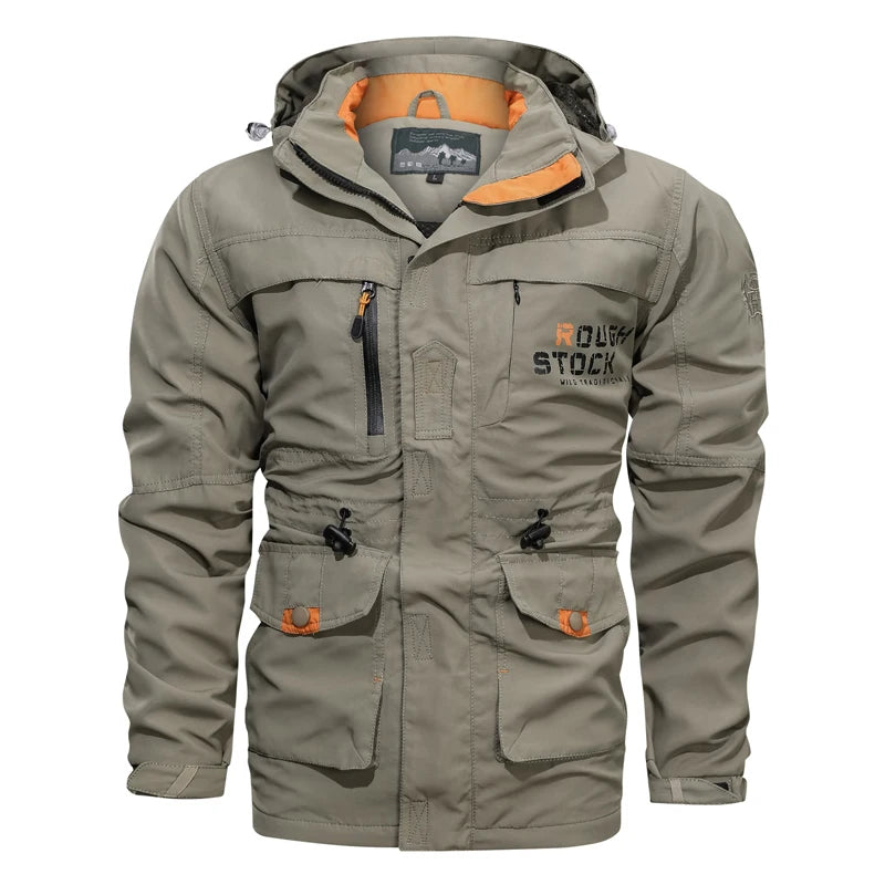 Chaqueta de exterior para hombre, primavera, otoño, nueva, con capucha, informal, cortavientos, para hombre, abrigo, para acampada, chaqueta intercambiable para hombre