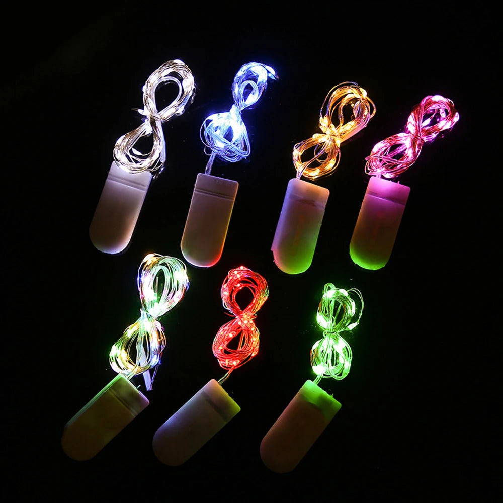 Luces LED de cadena, luz de noche, iluminación navideña, guirnalda de hadas de 1M, 2M, 3M, 5M, luz decorativa para Año Nuevo, boda, fiesta de cumpleaños