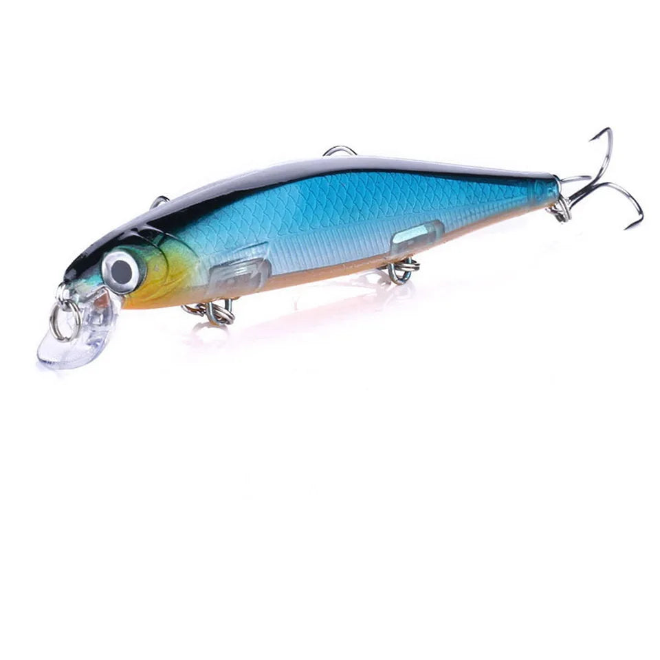 Señuelos de pesca Bass Big Fish de 110 mm y 13 g, Wobblers, cebo duro, Crankbait, señuelo Minnow de lengüeta corta para pesca de lucio