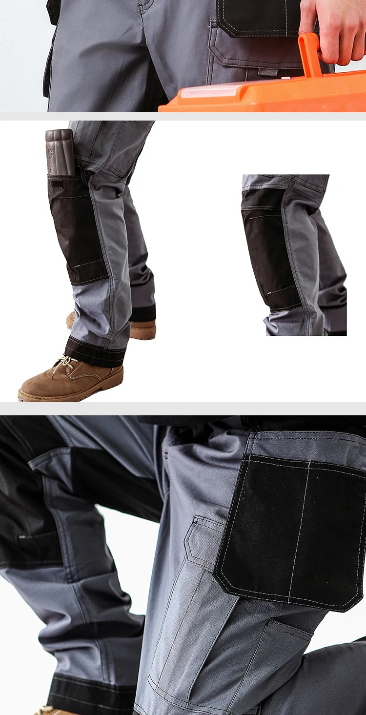 Pantalones de trabajo multifuncionales para hombre Pantalones de trabajo con cintas reflectantes
