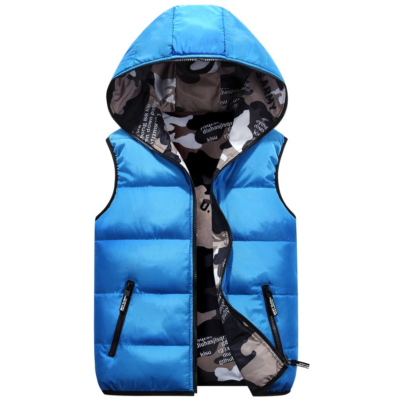 DIMUSI Men’s Winter Hooded Vest – Reversible, Thick & Stylishly Warm