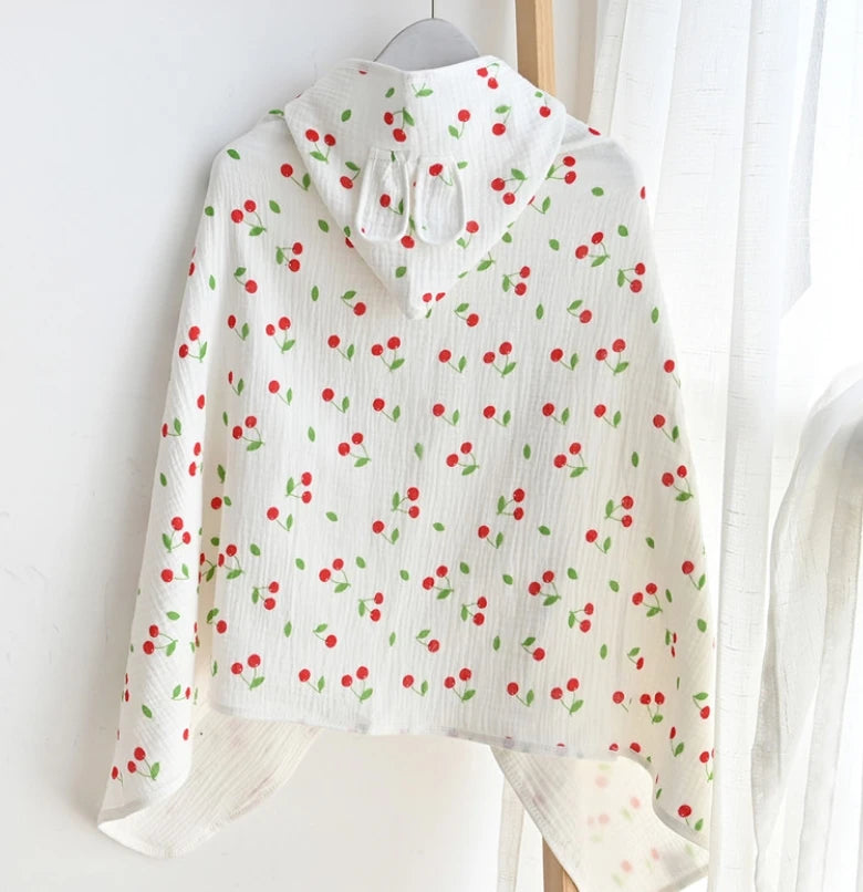 Newborn Baby Boy Girl Bathrobe Towel 100% Cotton Infant Toddler Child Cartoon Hooded Bathrobe Cloak Baby Blanket