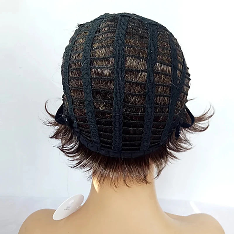 HAIRJOY Ladies Wig Short Fluffy Curly Heat-Resistant Synthetic Hair Wig, Suitable for Parties, Parties and Daily Use