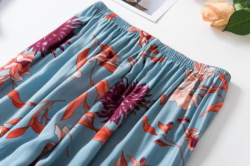 Ensemble pyjama sexy 3 pièces pour femme, imprimé floral, tenue de nuit pour la maison, printemps-été