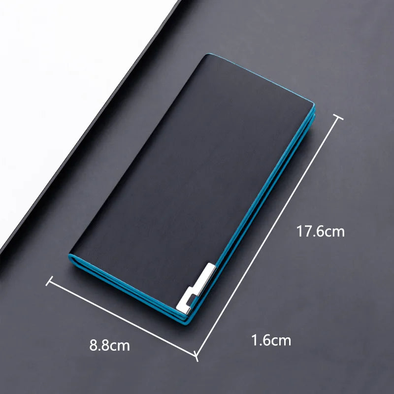Cartera de hombre Casual Delgado de cuero suave Bolso de mano masculino Monedero pequeño Cartera delgada Monedero Cartera masculina Cuero 2021