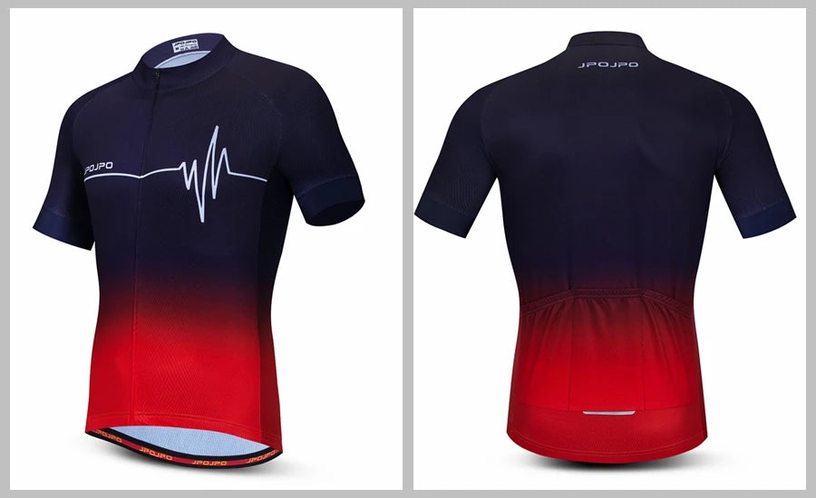 Cycling Jersey Men Bike Mountain Road MTB Shirt Top Summer Bicycle Racing Riding Clothing Uniform Clothes Jackets White Red