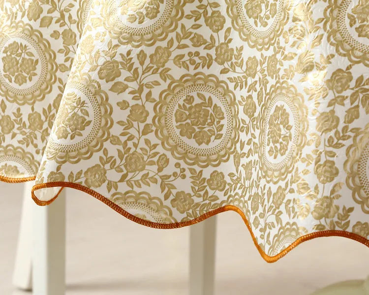 Mantel Redondo Impermeable de PVC, Estampado Floral, Decoración del Hogar, Mantel Antimanchas, Cubremesa de Comedor, Venta al por Mayor