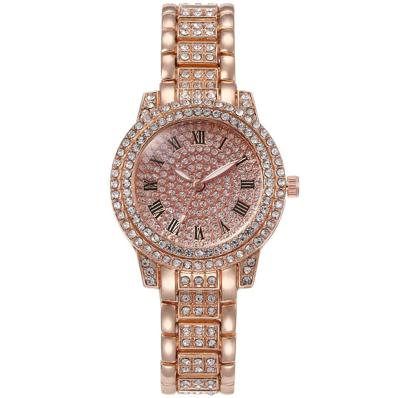 Reloj de moda para mujer con diamantes brillantes, reloj de pulsera informal de lujo para mujer, reloj de pulsera de cristal para mujer, Relogio Feminino