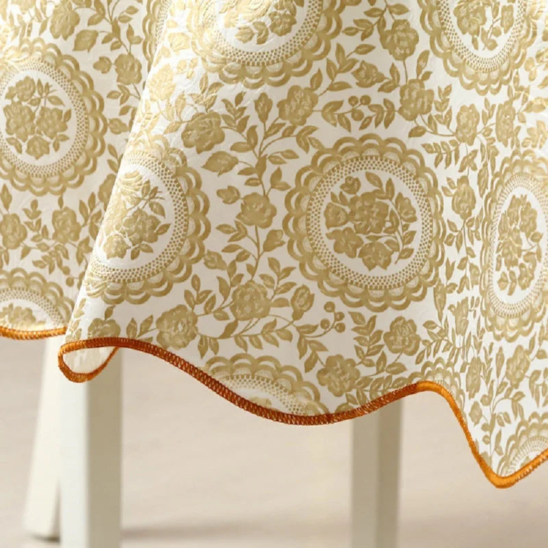 Mantel Redondo Impermeable de PVC, Estampado Floral, Decoración del Hogar, Mantel Antimanchas, Cubremesa de Comedor, Venta al por Mayor
