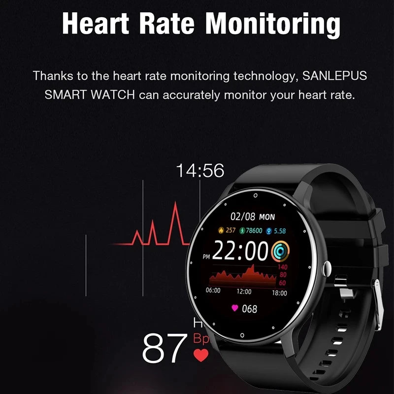 LIGE Smart Watch Women Men Lady Gift Sport Fitness Watches Heart Rate Monitor Waterproof Smartwatch For Xiaomi Android IOS