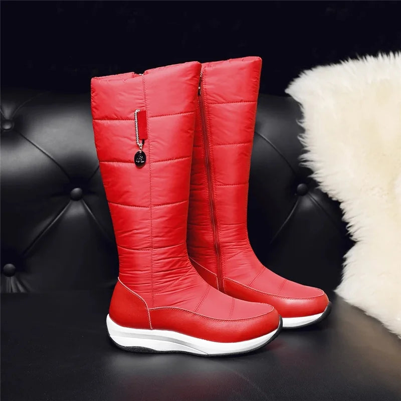 Bottes hautes en cuir pour femmes