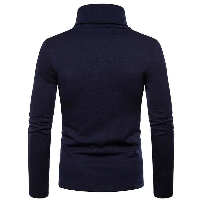 Suéteres de cuello alto para hombre otoño invierno, térmicos informales, de manga larga, ajustados, básicos elásticos, sudadera y jersey