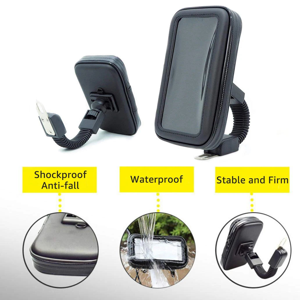 Motorsykkeltelefonholder Støtte Moto Sykkel Bakspeil Stativ Montering Vanntett Scooter Motorsykkel Telefonveske For Samsung