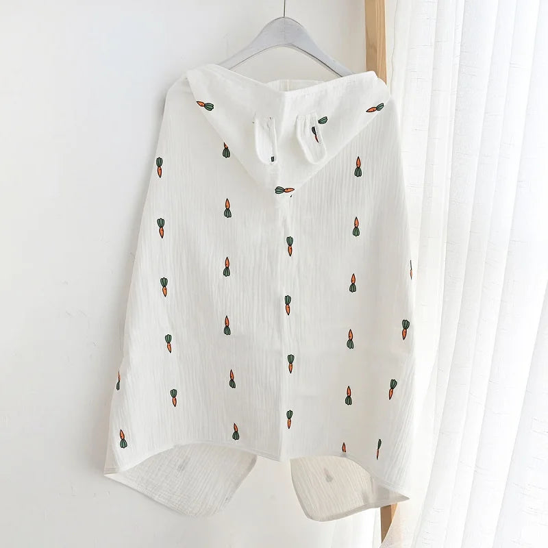 Newborn Baby Boy Girl Bathrobe Towel 100% Cotton Infant Toddler Child Cartoon Hooded Bathrobe Cloak Baby Blanket