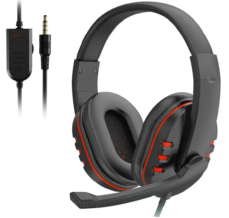 Auriculares de juego con cable de 3,5 mm, cascos de juego con cancelación de ruido, auriculares con micrófono y control de volumen para PS4 Play Station 4 PC