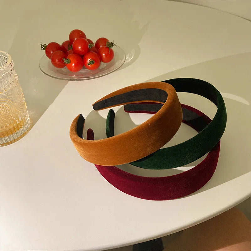 Fløyelspolstret vinterpannebånd