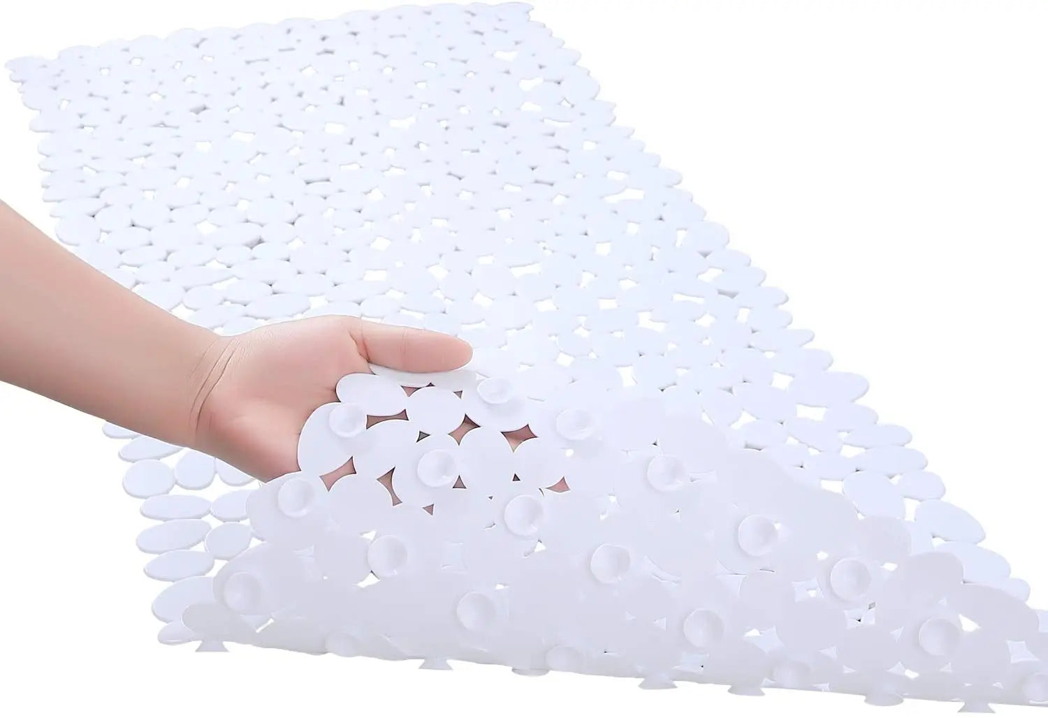 Alfombrilla Antideslizante de Seguridad para Suelo de Baño, Alfombra de Bañera, Alfombrilla de Ducha de Goma Ecológica con Piedras para Niños, Mayores y Discapacitados