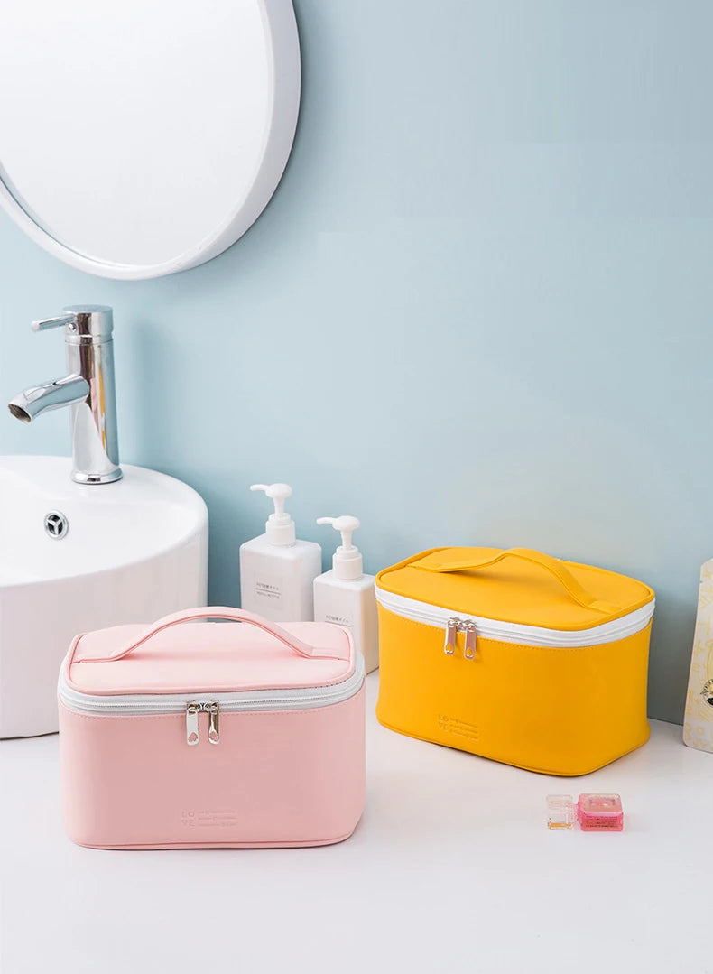 Bolsa de cosméticos para mujer, organizador de maquillaje de viaje, organizador de artículos de tocador, estuche de maquillaje con cremallera, neceser de viaje, bolsas de aseo.
