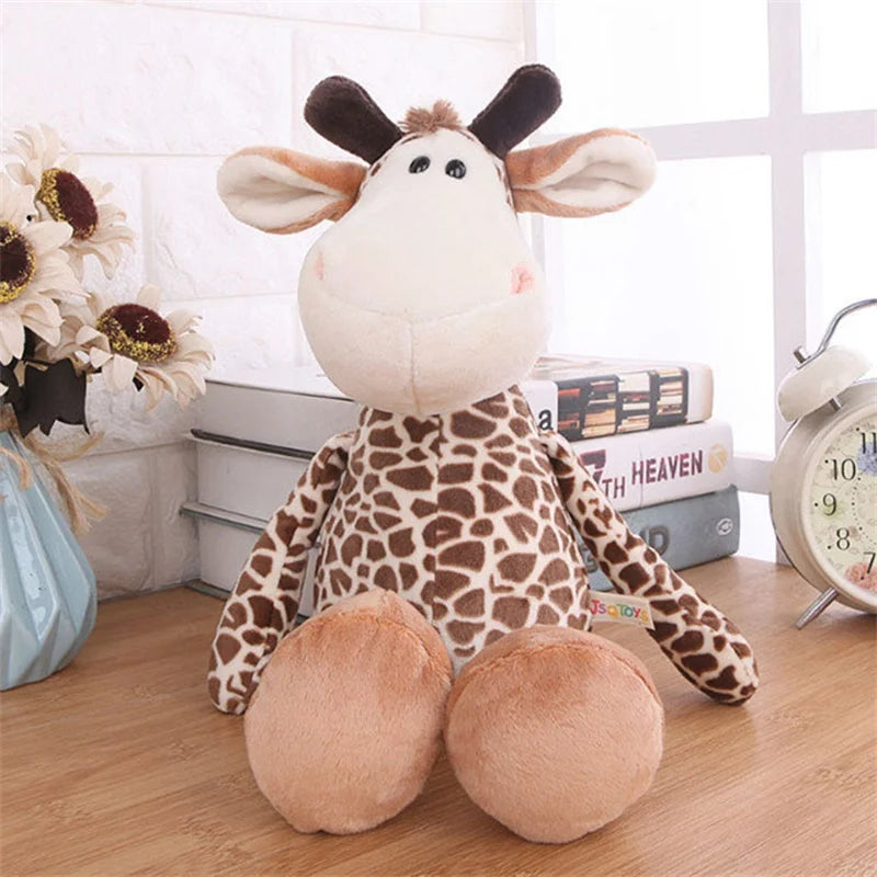 Peluches Animaux Jouets Poupées Douces Jungle Lion Éléphant Tigre Chien Renard Singe Cerf Enfants Cadeau Kawaii Bébé Enfants Hobbie Jouets