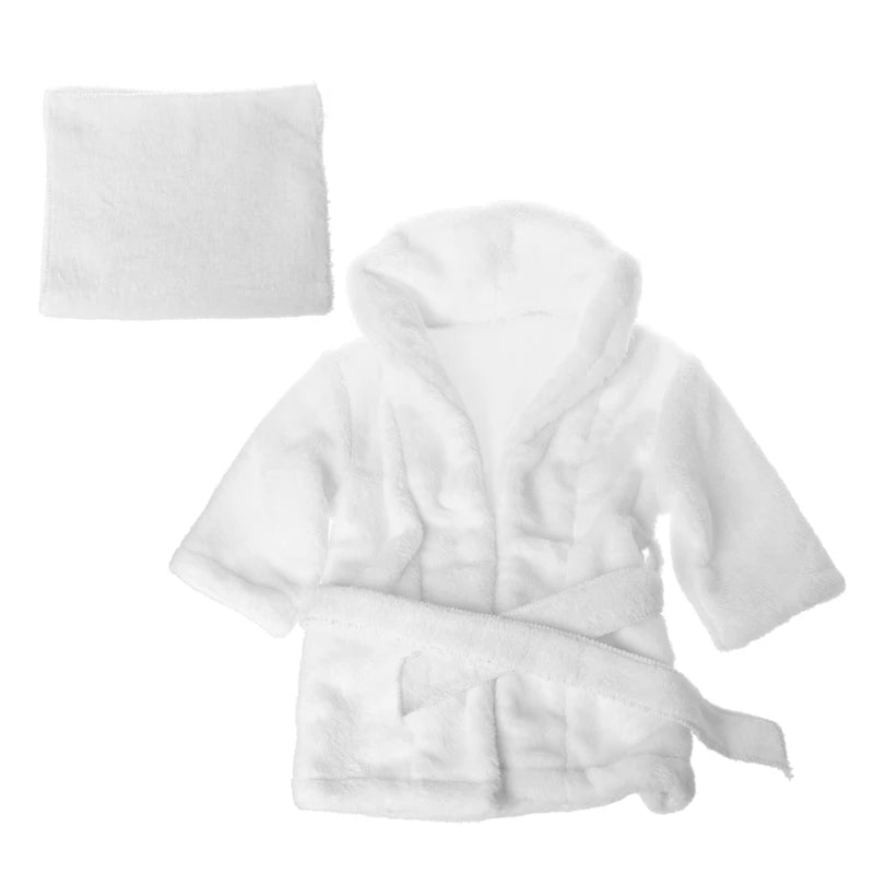 Nuevos Albornoces para Bebé Toalla de Baño de Color Sólido Bata de Bebé Cálida con Capucha y Cinturón Accesorios de Fotografía para Recién Nacidos Accesorios para Sesiones de Fotos de Bebés