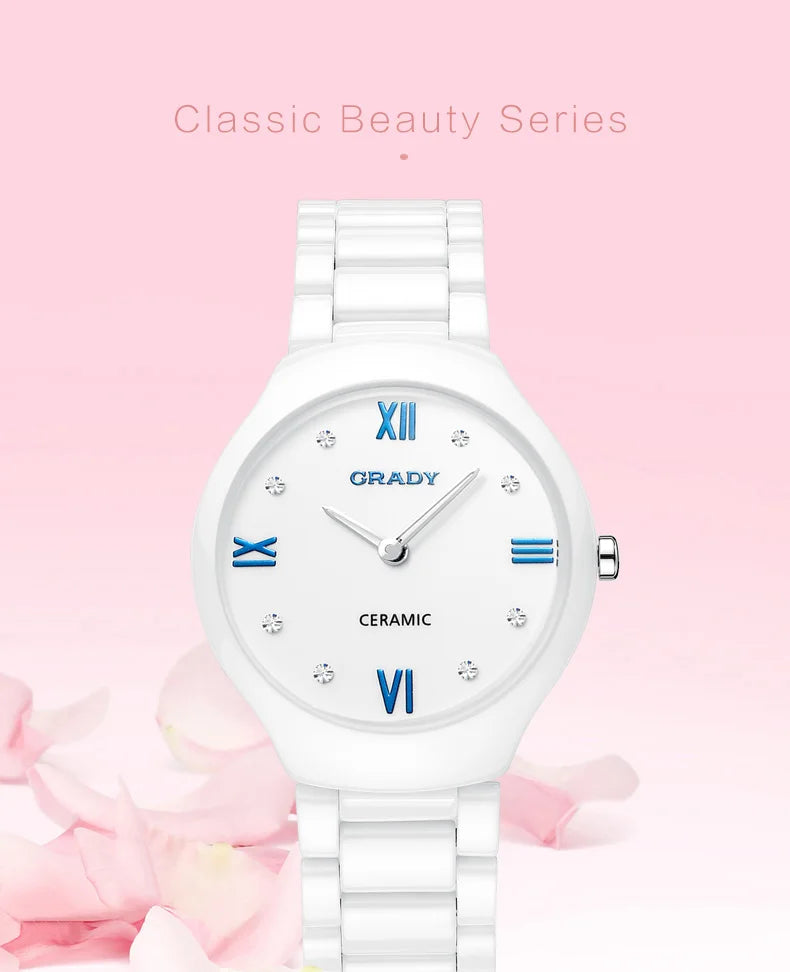 Women’s Luxury Ceramic Quartz Watch – Elegant, Modern & Perfect for Gifting