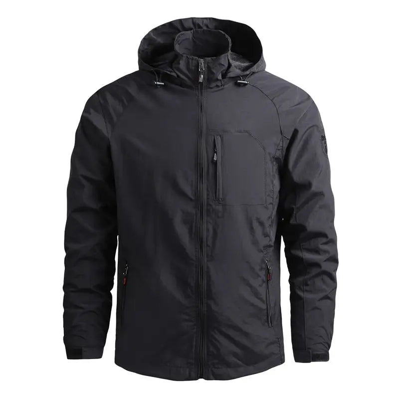 Chaqueta de Senderismo para Hombre, Impermeable con Capucha, Cortavientos, Abrigo de Invierno 2022, Chaqueta Casual, Táctica Militar, Capa, Techwear