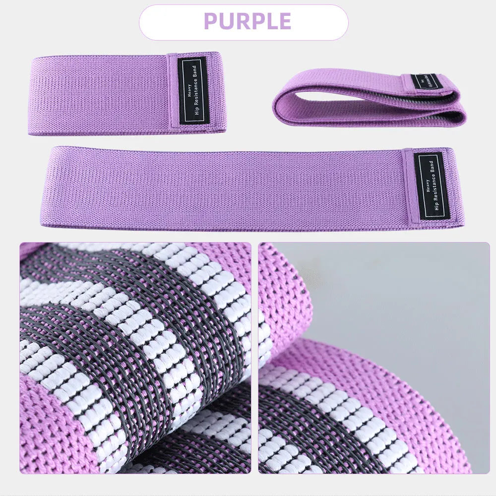 1PCS Banda elástica unisex de fitness para deportes, piernas, muslos, glúteos, sentadillas, 3 niveles de resistencia, bandas de gimnasio para ejercicios de entrenamiento amplios