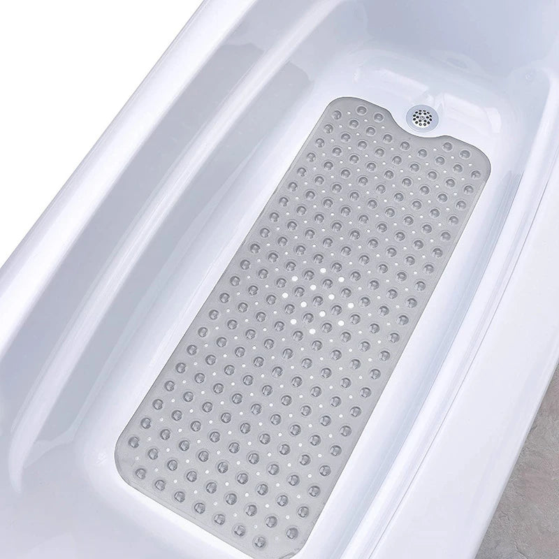 Alfombra de baño de 40*100cm, alfombrilla antideslizante de PVC grande para bañera, alfombrilla de seguridad para ducha con ventosas