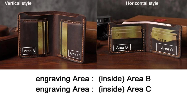Cartera de lujo hecha a mano de cuero genuino Crazy Horse para hombre, cartera pequeña de cuero para hombre, monedero corto con clip para billetes, bolsa para dinero, café negro