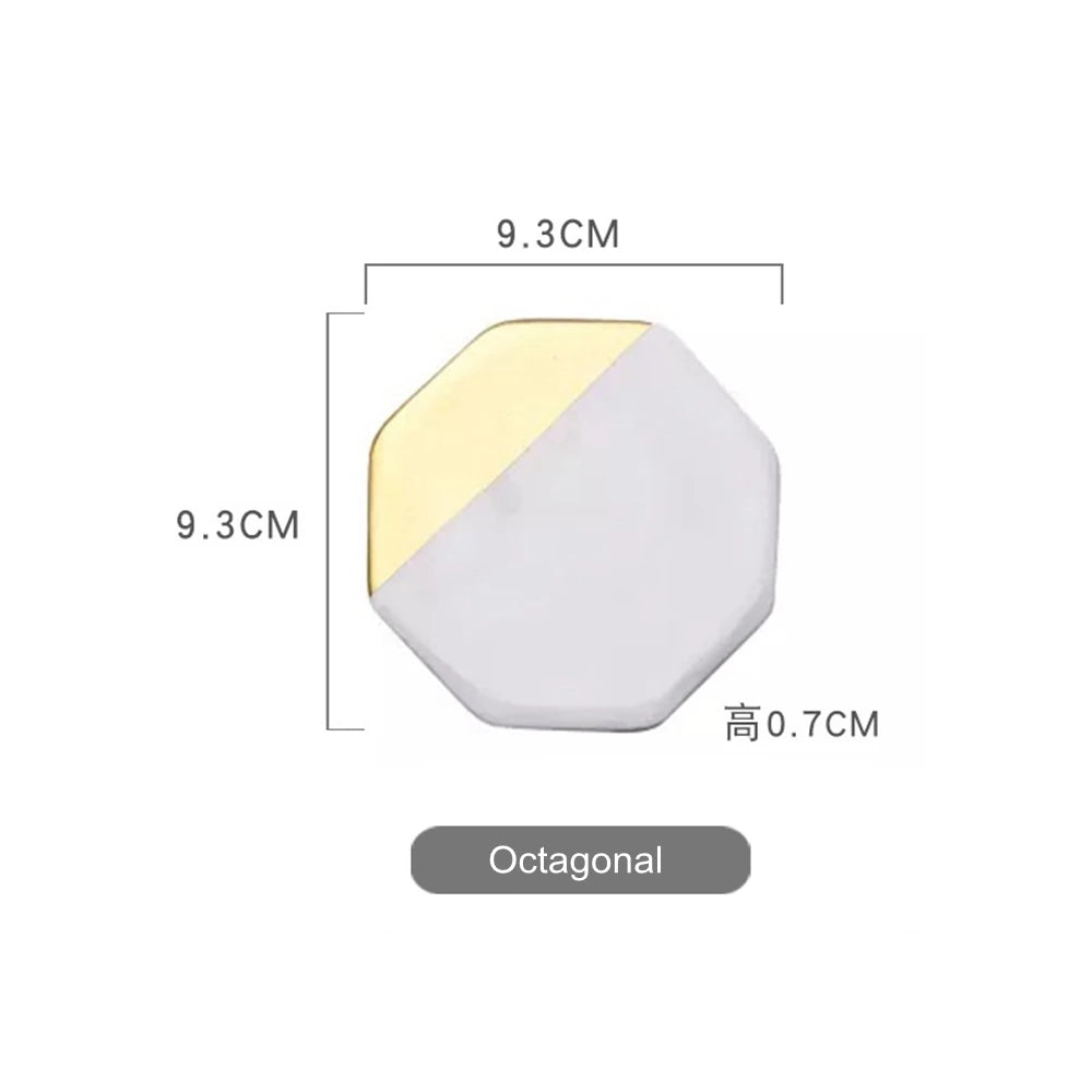 Posavasos de cerámica creativo con imitación de mármol, tapete para tazas de café, decoración de mesa de escritorio, posavasos para bebidas, tapete de vidrio, herramienta de cocina