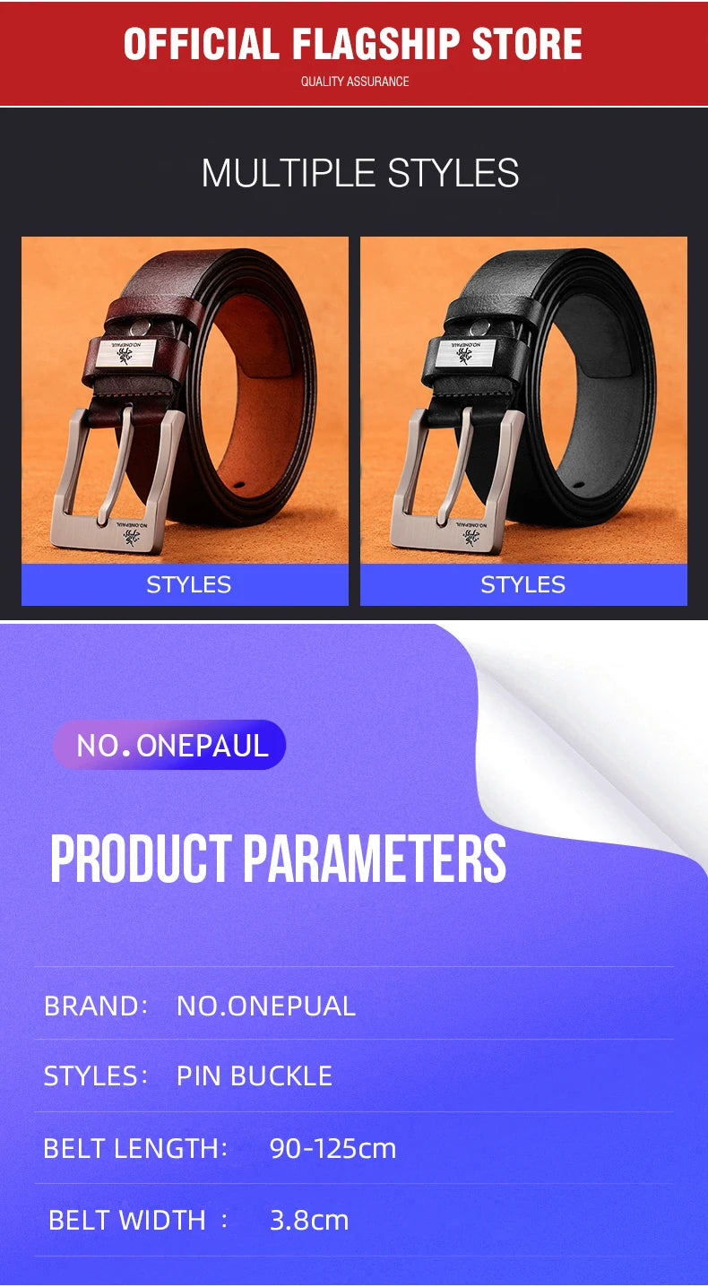 Cinturón de cuero para hombre de alta calidad con hebilla para vaqueros, informal, de negocios, vaquero, de moda, de diseño, novedad de 2025