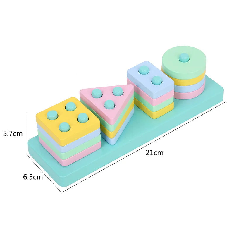 Montessori Bebé Juguetes Niños Rompecabezas 3D Madera Juegos Bebé Aprendizaje Temprano Juguetes Educativos Madera Para Niños Regalos Cumpleaños