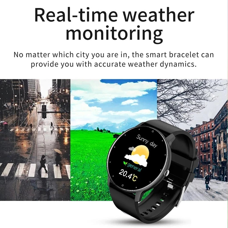 Reloj inteligente LIGE para mujer, hombre, regalo, relojes deportivos de fitness, monitor de ritmo cardíaco, Smartwatch resistente al agua para Xiaomi Android iOS