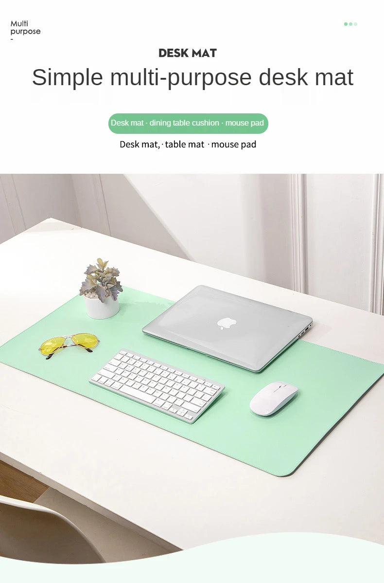 hvit musematte bærbar musematte stor spilling vanntett sklisikker PU semsket skinn skrivebordsmatte datatastatur skrivebordsmatte matter