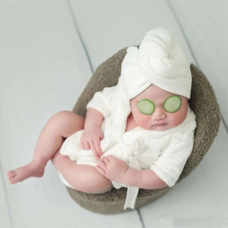 Nuevos Albornoces para Bebé Toalla de Baño de Color Sólido Bata de Bebé Cálida con Capucha y Cinturón Accesorios de Fotografía para Recién Nacidos Accesorios para Sesiones de Fotos de Bebés