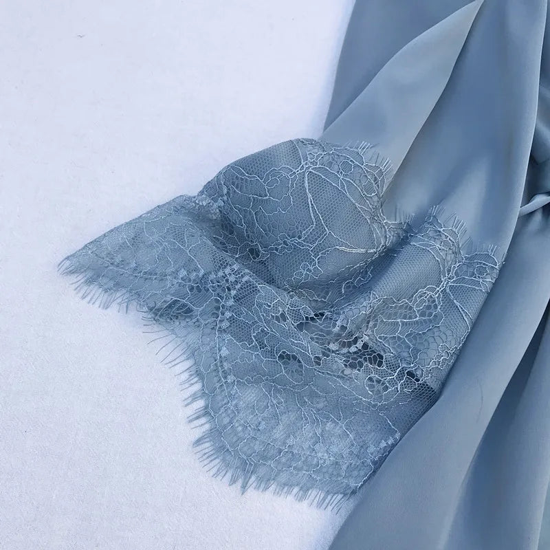 Pijama de cinco piezas para mujer, ropa de dormir para primavera y verano, camisón, bata de baño sexy de encaje, bata de satén de seda suelta para el hogar, ropa de estar en casa