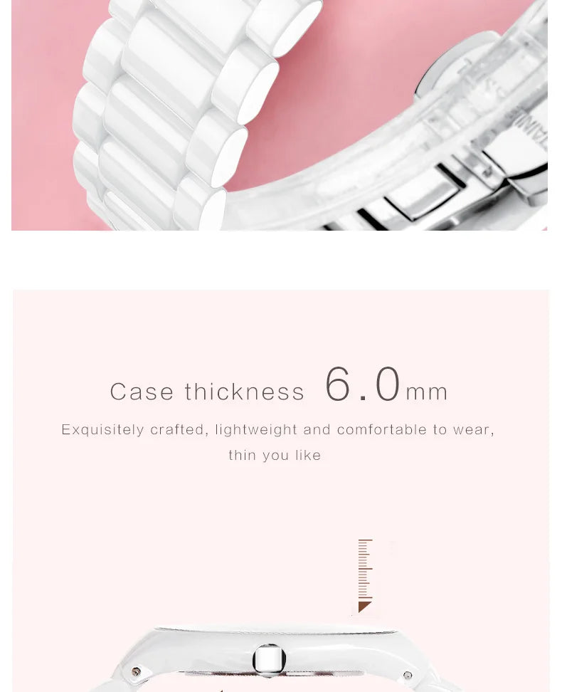 Women’s Luxury Ceramic Quartz Watch – Elegant, Modern & Perfect for Gifting