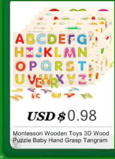 Juguetes de madera para niños, puzle 3D de madera, puzle de animales de dibujos animados, puzle cognitivo, juguetes educativos de aprendizaje temprano para regalo de niños