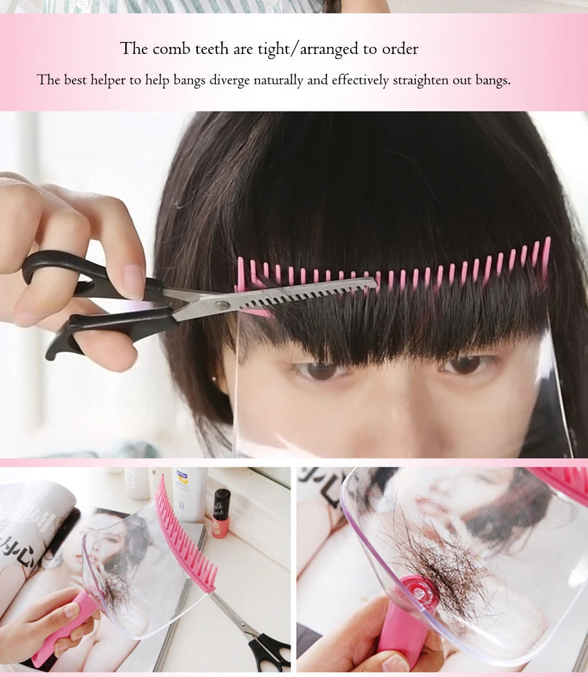 Cortapelos profesional de barbero, herramientas de peluquería DIY, flequillos, peines de peluquería, peines de corte de pelo con mango
