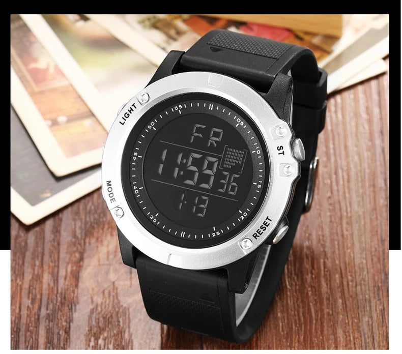 Relojes de hombre Reloj digital impermeable deportivo para hombre Esfera LED grande Moda Caqui Reloj de pulsera militar Reloj Masculino