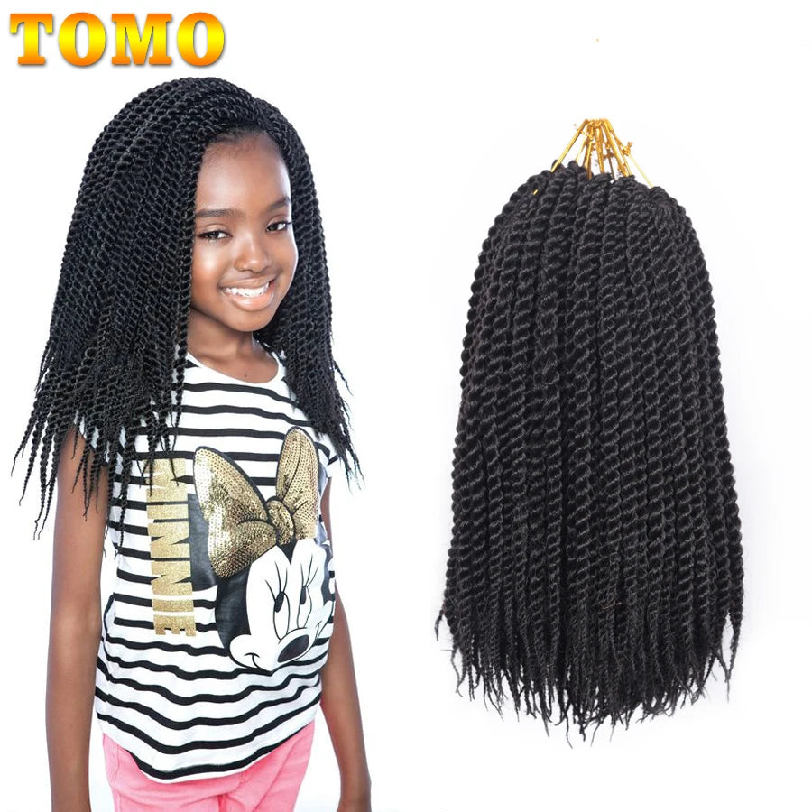 Extensions de cheveux au crochet TOMO, 22 mèches, 30, 35, 40, 45, 50, 55 cm, tresses au crochet, dégradé de couleur marron et bordeaux, extensions de cheveux synthétiques