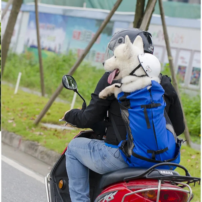 Mochila de transporte para perros, senderismo, viajes al aire libre, transpirable, para bicicleta, motocicleta, deporte al aire libre, bolsa de malla, envío directo