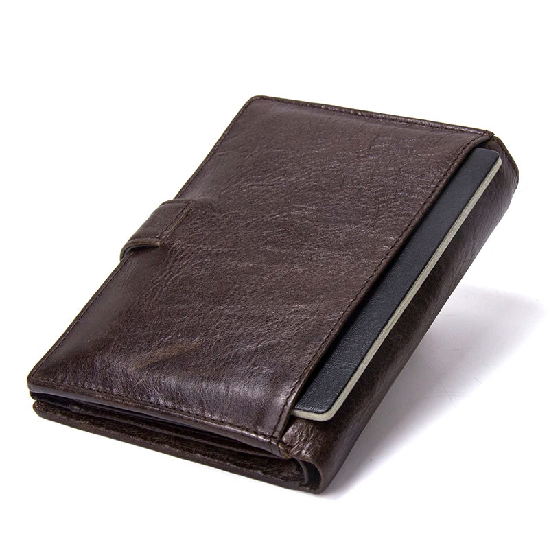 Billetera de cuero de lujo para hombre CONTACT'S, billeteras de cuero genuino para hombre con cierre y tarjetero, alta calidad