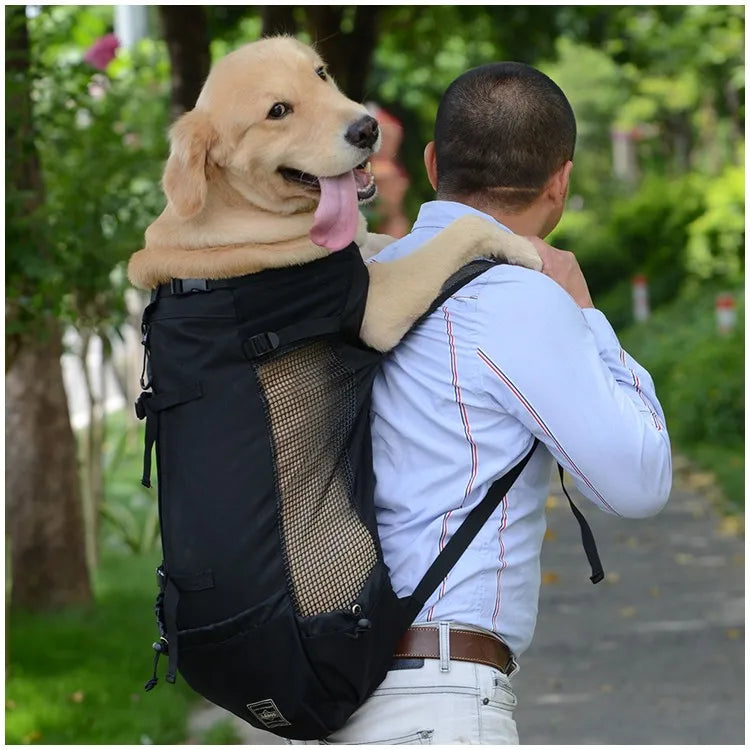 Mochila de transporte para perros, senderismo, viajes al aire libre, transpirable, para bicicleta, motocicleta, deporte al aire libre, bolsa de malla, envío directo