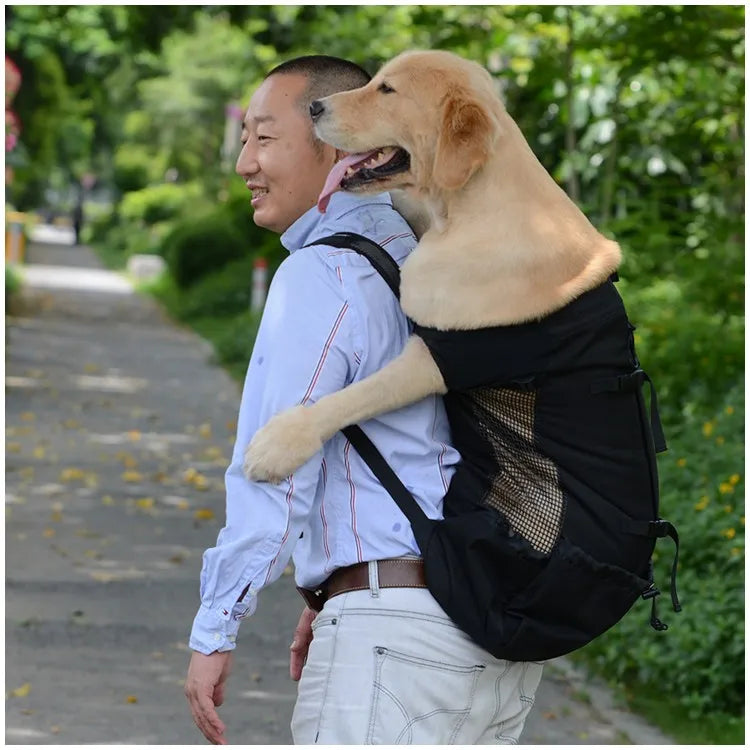 Mochila de transporte para perros, senderismo, viajes al aire libre, transpirable, para bicicleta, motocicleta, deporte al aire libre, bolsa de malla, envío directo