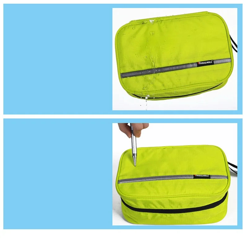 Neceser de Maquillaje Impermeable Grande para Hombre y Mujer, Estuche Organizador de Cosméticos de Viaje, Bolsa de Aseo Grande para Mujer