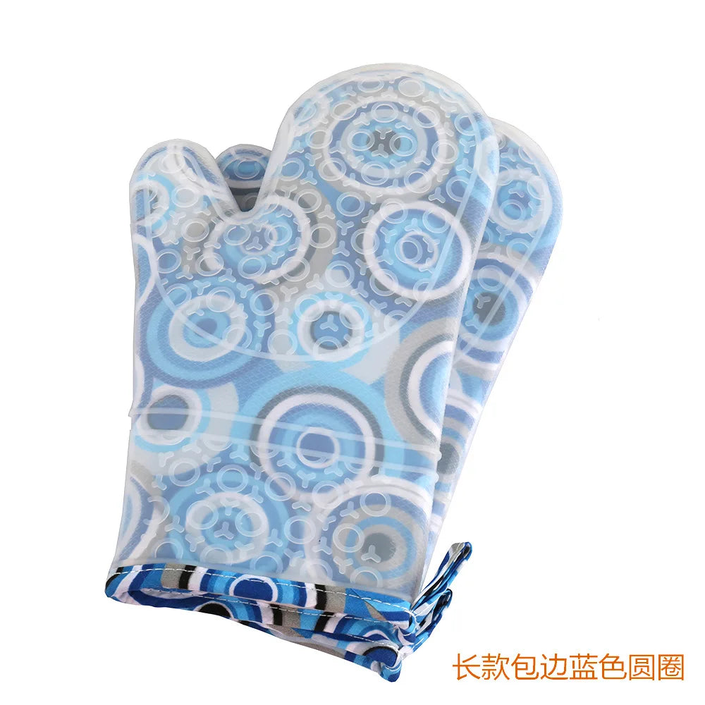 1 guante de silicona para horno, manopla resistente al calor para cocina, microondas, guante antideslizante, engrosado de alta calidad
