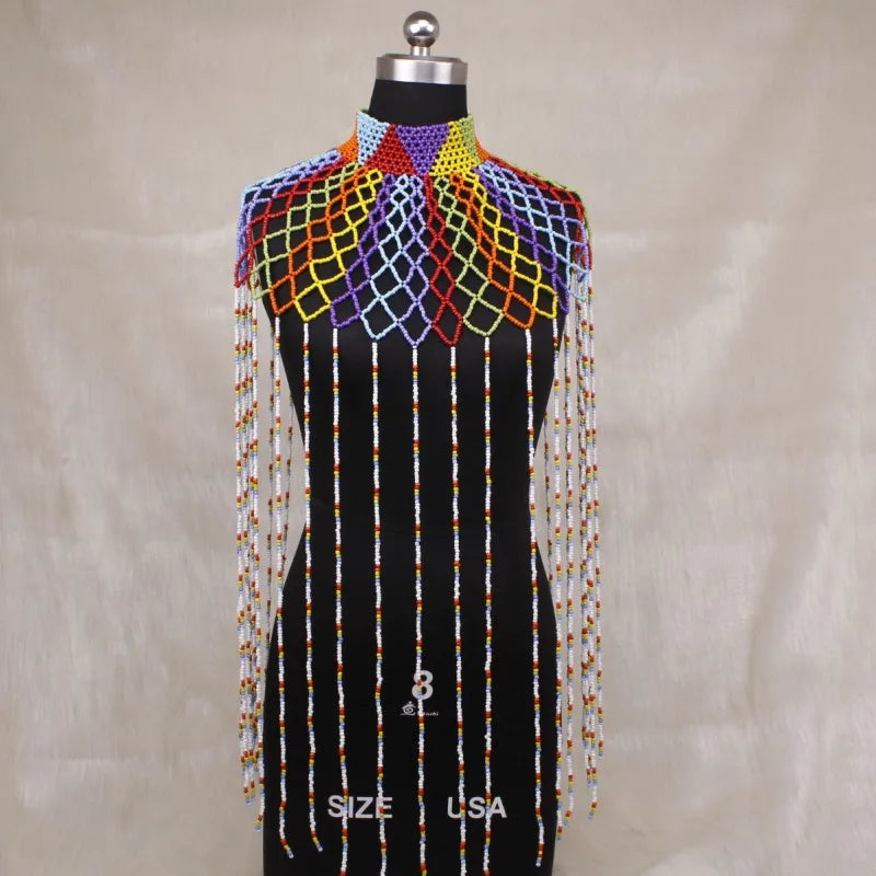 Nuevo Conjunto de Joyas Africano de 3 Filas para Mujer