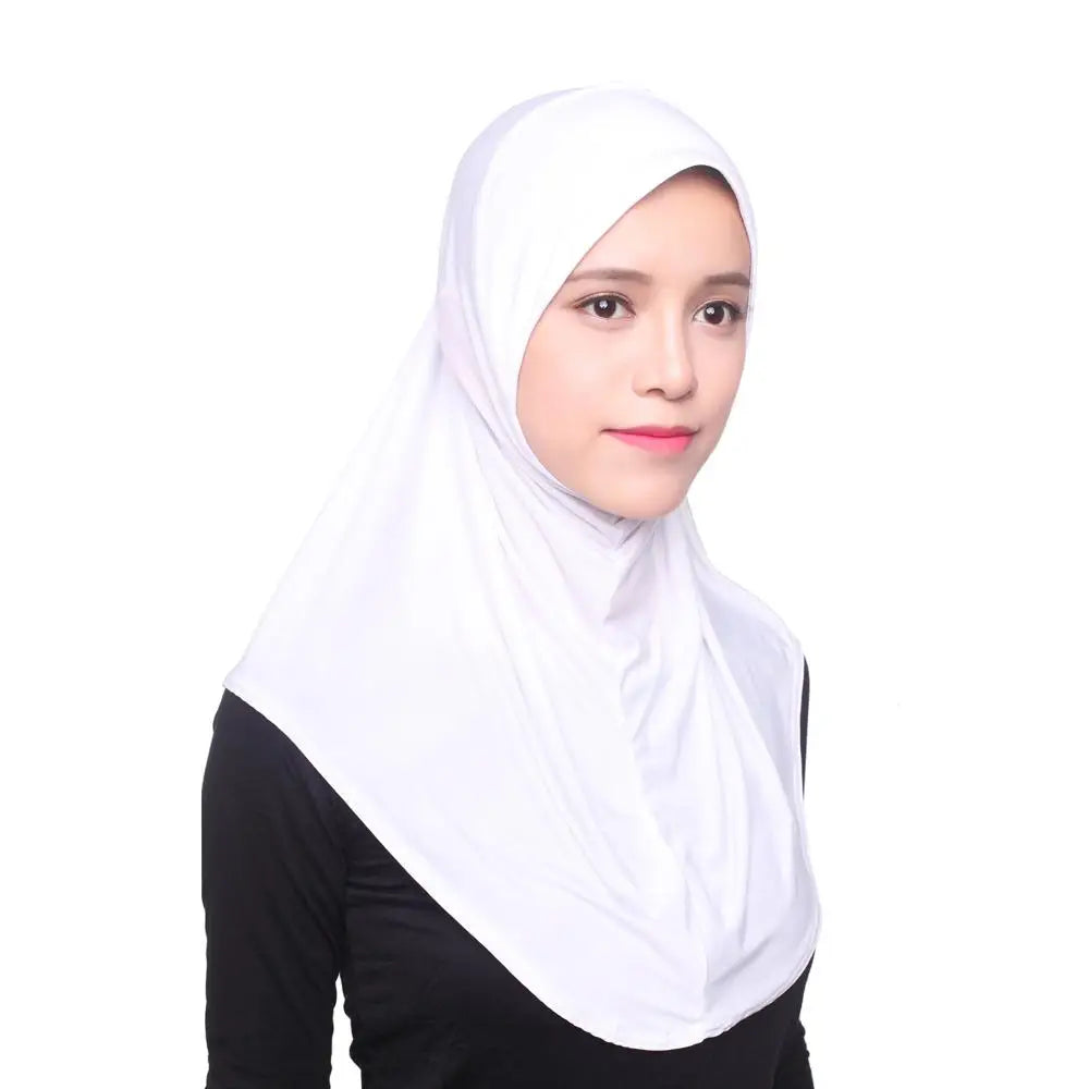 Mujeres Musulmanas Viscosa Pañuelo Largo Hiyab Chales Islámicos Árabes Shayla Envoltura Bufandas Sombreros Gorro de Oración Cubierta Completa Niqabs Amira
